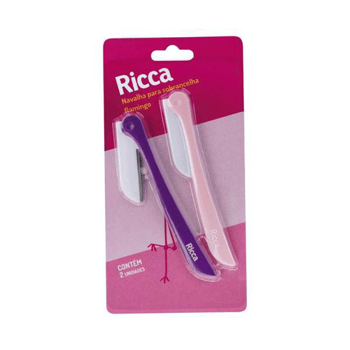 Navalha Para Sobrancelha Ricca Flamingo