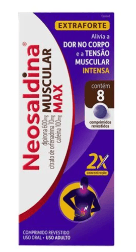 Neosaldina Muscular Max Extraforte 600Mg - 8 Comprimidos Revestidos