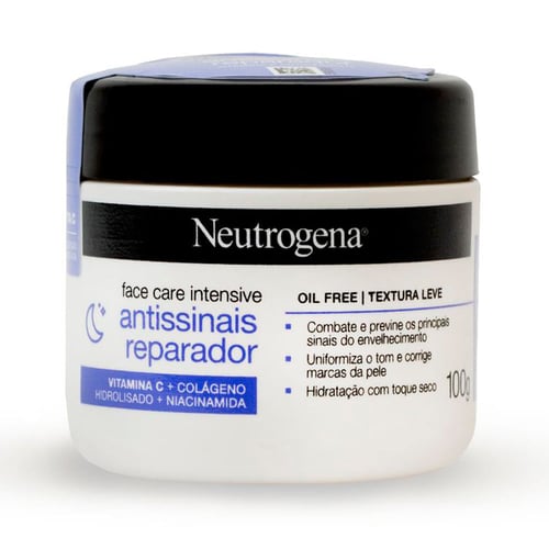 Creme Facial Neutrogena Antissinais Face Care Intensive Reparador Oil Free 100G