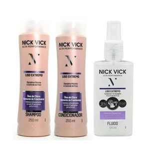 Nick Vick Liso Extre Shampoo Condicionador Fluido Acelerador