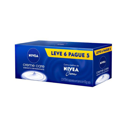 Nivea Bath Care Sabonete Barra Creme Care 90G Leve 6 Pague 5