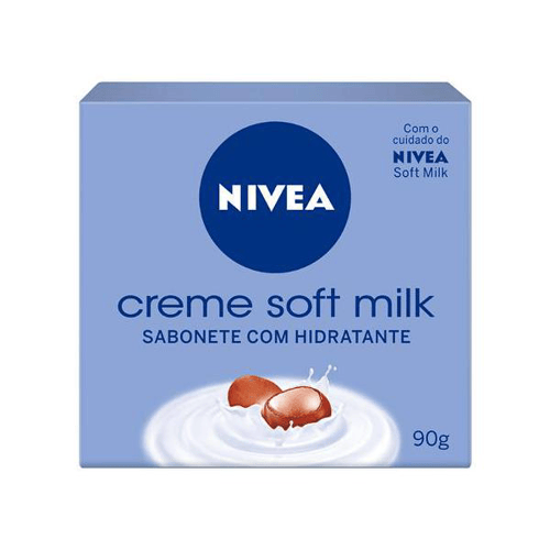 Nivea Bath Care Sabonete Barra Creme Soft Milk 90G