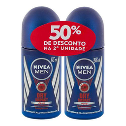 Imagem do produto Nivea Duo Desodorante Roll On Impact 50Ml Cada Preco Promocionalq