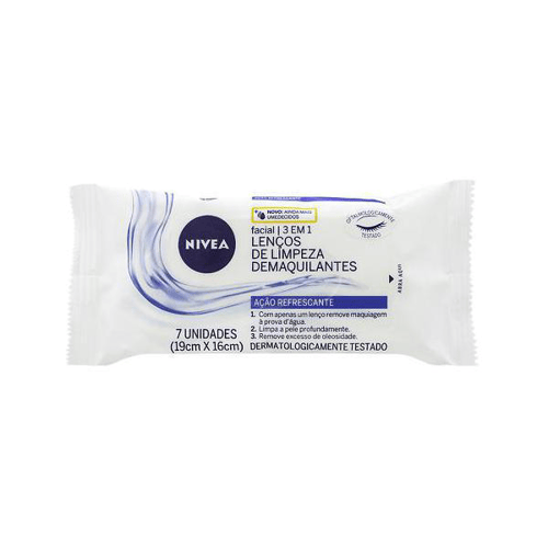 Imagem do produto Nivea Face Care Limpeza De Pele Demaquilante Azul 3 Em 1 Com 7 Unidades