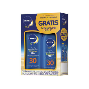 Nivea Protetor Solar Protecao E Hiradacao Fps30 200Ml Gratis Nivea Fps30 125Ml