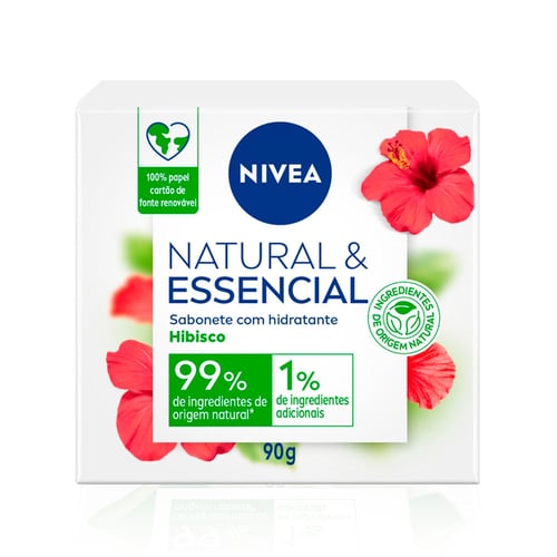 Imagem do produto Nivea Sabonete Em Barra Natural E Essencial Hibisco 90G