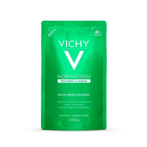 Imagem do produto Gel Facial De Limpeza Profunda Vichy Normaderm Pele Mista Refil 240Ml