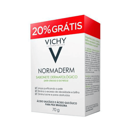 Normaderm Vichy Sabonete Em Barra 70G 20% Grátis