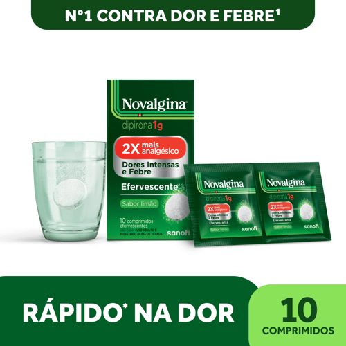 Novalgina - 1G 10 Comprimidos Efervescente Sabor Limão