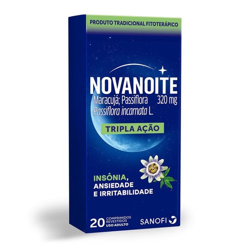 Novanoite Passiflora 320Mg Tripla Ação Com 20 Comprimidos Revestidos