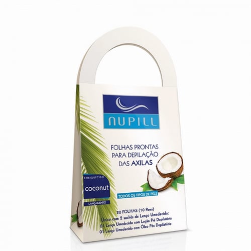 Nupill Folha Depilacao Coconut Axilas 20 Folhas