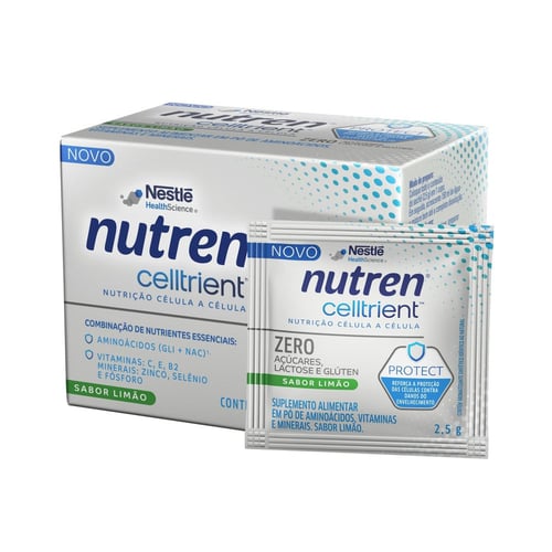 Imagem do produto Nutren Celltrient Protect Sachê Sabor Limão Com 30 Unidades De 2,5G Cada