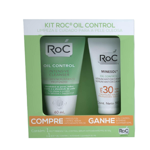 Oil Control Antioxidante Sérum Fps30 + Oil Control Intensive Cleanser Roc 1 Unidade