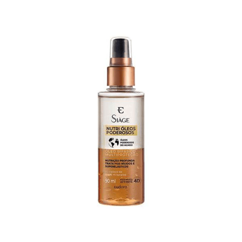 Imagem do produto Óleo Bifásico Capilar Siàge Nutri Óleos Poderosos Com 90Ml Siage