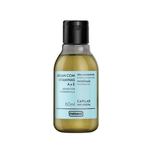 Óleo Capilar Argan Com Vitaminas A E E Farmax 60Ml