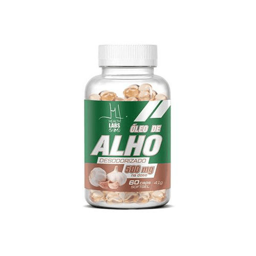 Óleo De Alho Desodorizado 500Mg Com 60 Cápsulas Softgel Health Labs 41G