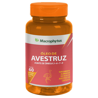 Óleo De Avestruz 500Mg Ômega 3, 6, 7 E 9 60 Cápsulas Macrophytus