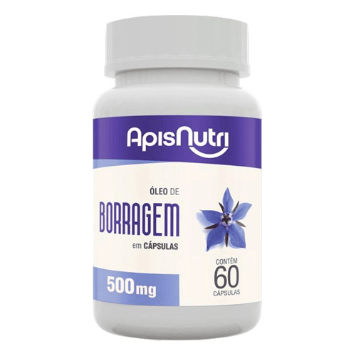Imagem do produto Óleo De Borragem 500Mg Apisnutri 60 Cápsulas