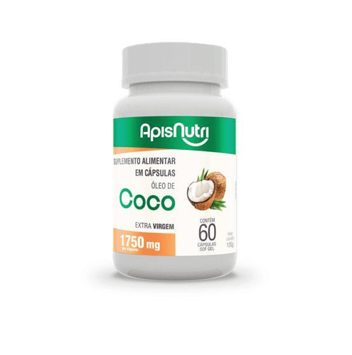 Imagem do produto Óleo De Coco Extra Virgem 1.750Mg 60 Cáps Apisnutri