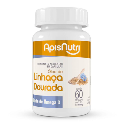 Imagem do produto Óleo De Linhaça 500Mg Apisnutri 60 Cápsulas