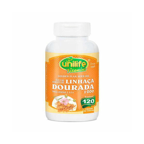 Óleo De Linhaça Dourada Unilife 120 Cápsulas 1200Mg