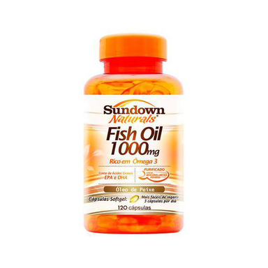 Óleo - De Peixe Fish Oil Sundown Vitamina 1000Mg C 120 Cápsulas