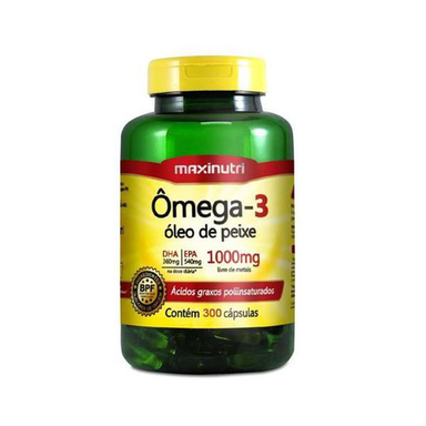 Ômega 3 1000Mg Com 300 Cápsulas Maxinutri
