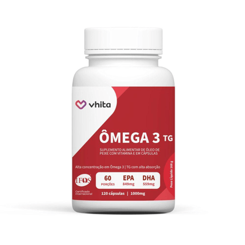 Imagem do produto Ômega 3 1000Mg Tg E Rico Em Epa Dha 120 Cáps Vhita