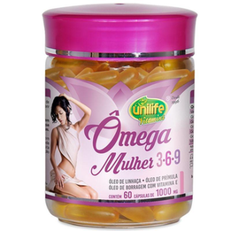 Imagem do produto Ômega 3,6 E 9 Mulher 1000Mg 60 Cápsulas Unilife