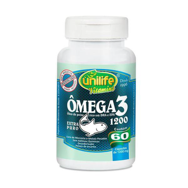 Ômega 3 Óleo De Peixe 1200Mg 60 Cápsulas Unilife