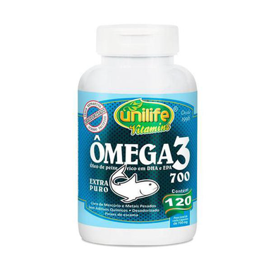 Ômega 3 Óleo De Peixe 700Mg 120 Cápsulas Unilife