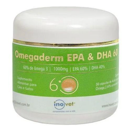 Omegaderm Epa & Dha 60 Suplemento Para Cães E Gatos 1000Mg C/ 30 Cápsulas Inovet