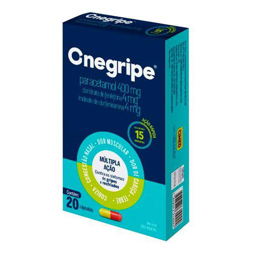 Imagem do produto Onegripe - 400,0 + 4,0 + 4,0Mg 20 Cápsulas