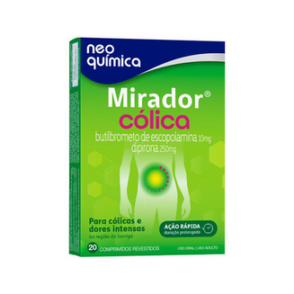 Imagem do produto Mirador Cólica 10Mg + 250Mg 20 Comprimidos Revestidos