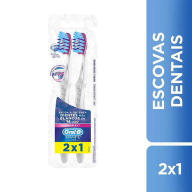 Escova Dental Oral-B 3D White Luxe Pro-Flex Com 2 Unidades M
