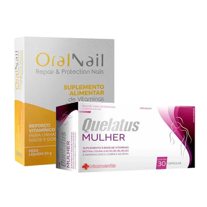Oral Nail + Quelatus Mulher C/ 60 Fortalecimento De Unhas Momenta