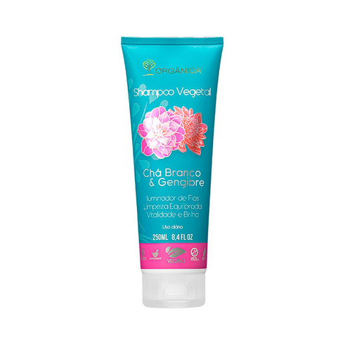 Imagem do produto Shampoo Vegetal Orgânica Chá Branco & Gengibre 250Ml