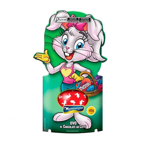 Imagem do produto Ovo De Páscoa Montevérgine Coelhinho Embalagens Sortidas Com 40G