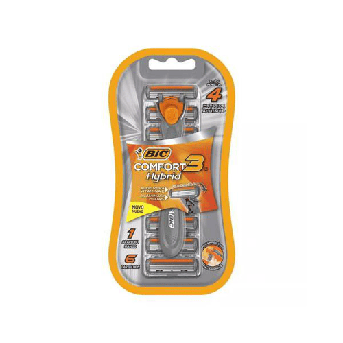 Imagem do produto Pack Aparelho De Barbear Bic Comfort 3 Hybrid + 6 Laminas