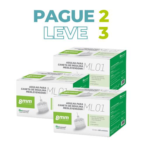 Agulha Caneta Insulina 8Mm Medlevensohn Pague 2 Leve 3