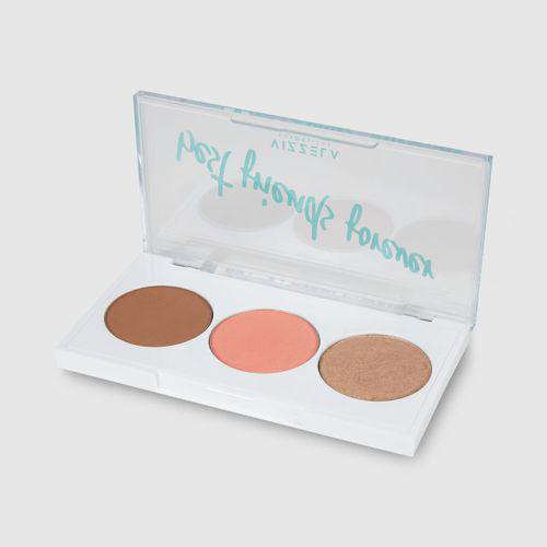 paleta blush contorno iluminador bff cor 3 vizzela