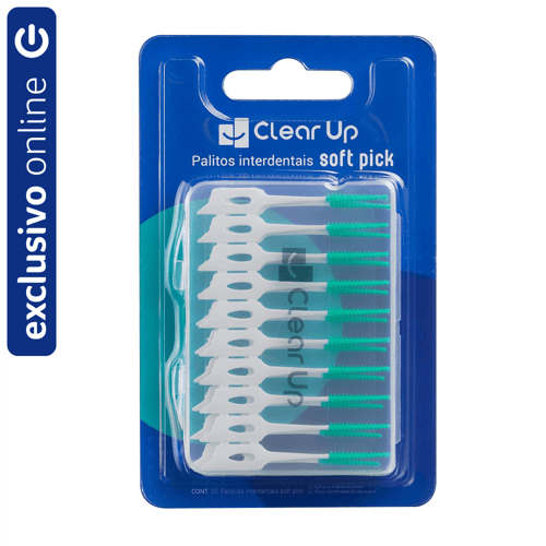 Imagem do produto Palitos Interdentais Soft Picks Clear Up Multi Saúde 20 Unidades