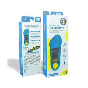 Imagem do produto Palmilha 3/4 Ortopédica Suporte 3944 Azul Softpauher Ortho Pauher