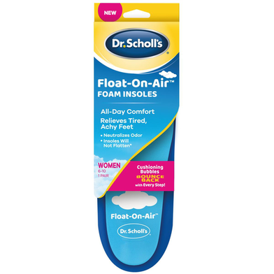 Palmilha De Gel Dr Scholls Float On Air Women Azul Transparente 1 Par 1 Par