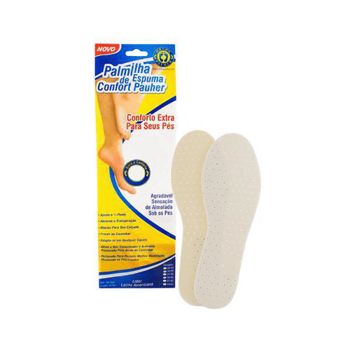 Palmilha Espuma Confort Pauher 37 38 Com 1 Unidade