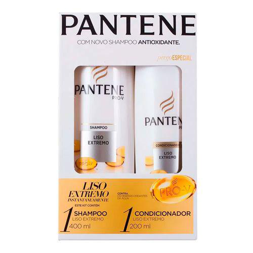 Pantene Kit Shampoo 400Ml + Condicionador Liso Extremo 200Ml Gratis Gillette Malibu