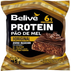 Pão De Mel Belive Protein Sabor Original Zero Açúcar, Glúten E Lactose 45G 45G