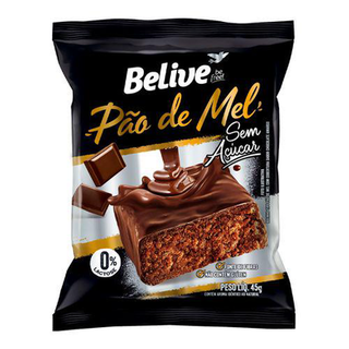 Pão De Mel Belive Zero Açúcar Sem Glúten 45G