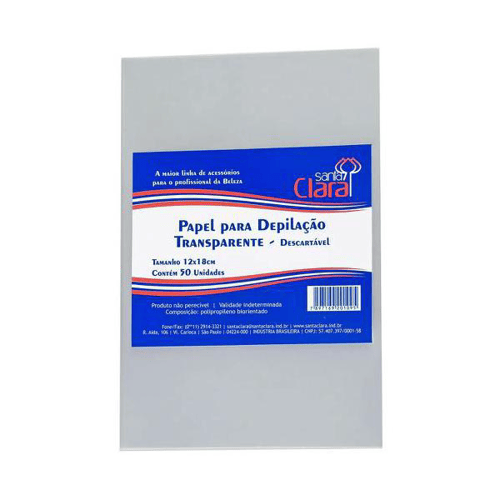 Papel - Depilacao Plastico 50Un