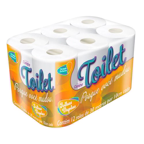 Imagem do produto Papel Higiênico Carinho Toilet Folha Dupla 12 Unidades
